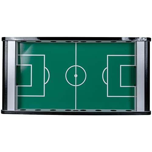 RAMROXX Fußball Tischkicker Profi Design Weiß grünes Spielfeld Figuren Blau Rot 80kg – Bild 5