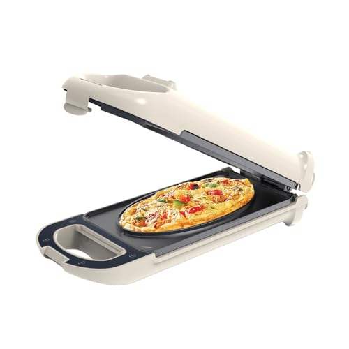 Drew&Cole 5 Minute CleverChef 700W Cream - Non-Stick Multicooker - Great for Steaks Omelettes Toasties Pizzas & Dessert Maker - Free Recipe App - Quick Meals - Cool-Touch Handle & Auto Temp Sensor