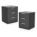 Produktbild Vitalispa Nachttisch Florenz, Schwarz, 46 x 60 cm 2er Set