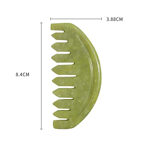 Peine masajeador de jade natural para cuero cabelludo miniatura 5