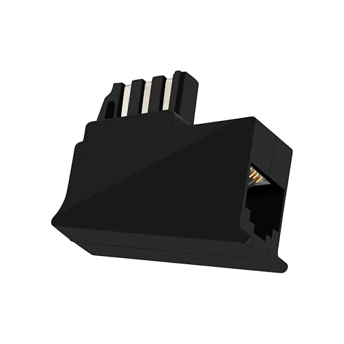 BIGtec TAE RJ11 Adapter TAE-F Stecker auf RJ11 Buchse 6P4C Kabeladapter Modularadapter Telefon -Kabel Telefondose Router