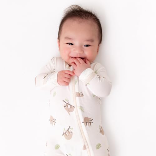 Image of Bamboo Little Soft Baby Footie Pajamas, Baby Clothes, Newborn Sleepers, 95% Viscose and 5% Spandex, 0-24 Months