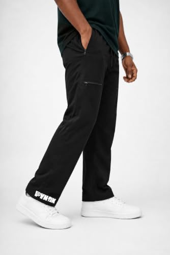 Image of Men's Nylon Crush Track Pants | 190+ GSM Sports & Cargo Joggers | Regular Fit | Zip Pockets | Elastic Waist with Drawstring | Gym, Running, Travel & Casual Wear