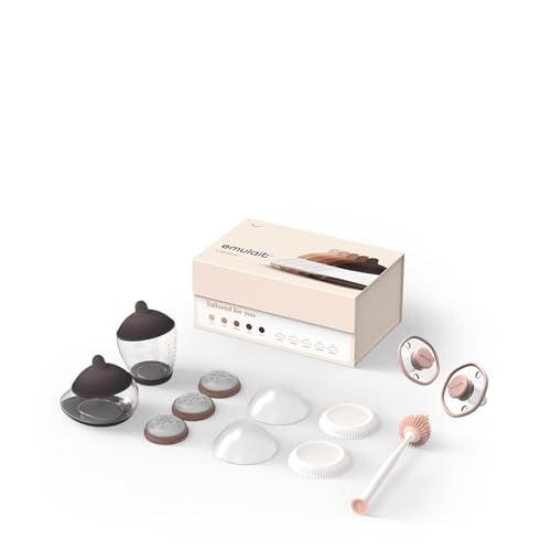 Image of Emulait Baby Bottle Starter Kit - Shape 5, Rich Color & Rose 0-6 Month Pacifier Bundle