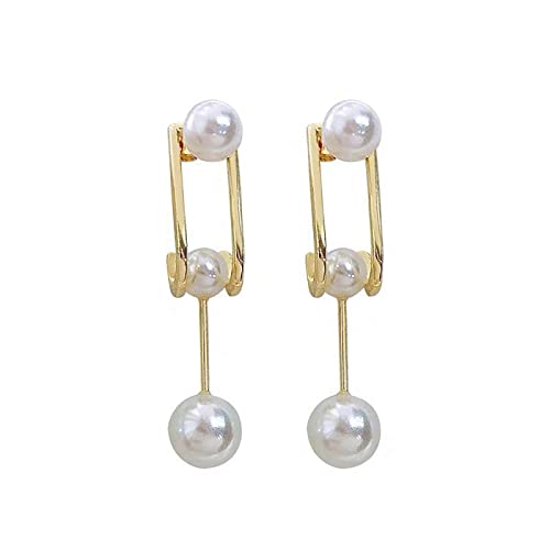 Boucles d'oreilles argent 925 et perles pendantes au style raffiné