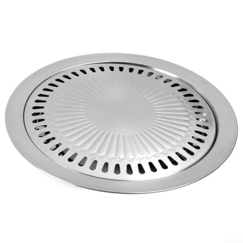 Griglia in acciaio inox per cucinare cibo: grazie all'antiaderente, puoi cucinare il cibo con meno olio da cucina, rendendo il cibo più sano.