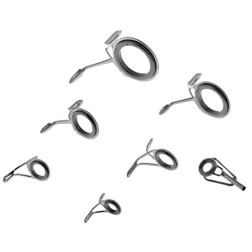 Anillos de guía para caña de pescar de acero inoxidable de alta resistencia, juego de 10 ojos Y 4