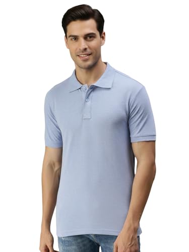 Image of Lux Cozi Men's Cotton Solid Polo Tshirt | Collar Tshirts | Half Sleeves | Stylish & Premium All Day Wear | Pack of 1