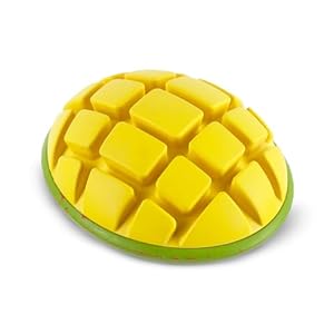 BARK Go Mango Tough Squeaky Rubber Dog Toy for Large Dogs – Candy-Scented, Durable Design for Long-Lasting, Squeaky Fun