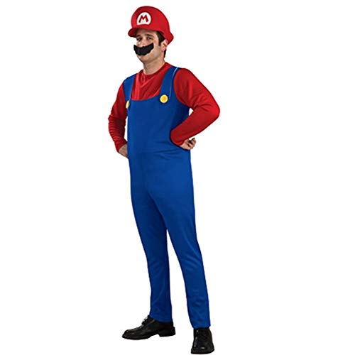 Tikoch Cosplay kostuum Halloween party kostuum voor volwassenen en kinderen voor geschenken (Kleur: Mario Rok, Maat: XL) - Afbeelding 7