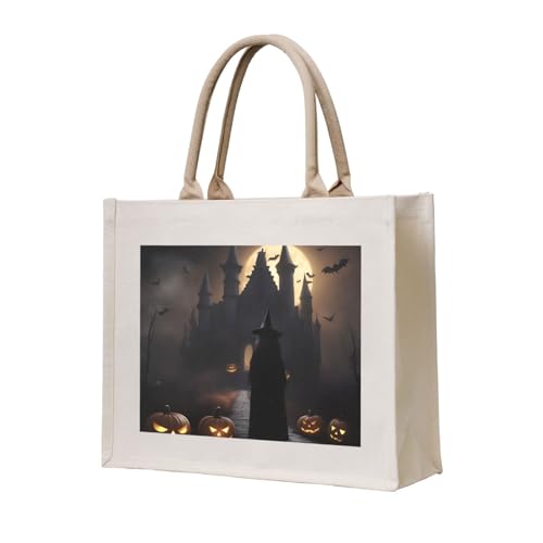 Sac cadeau personnalisé Halloween Goth en toile, idée originale pour femme