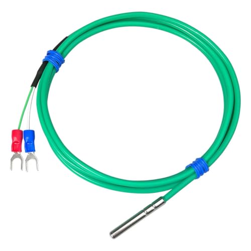 Sensor tipo K con cable de silicona suave de 2m y sonda ranurada de 5x30mm para control térmico