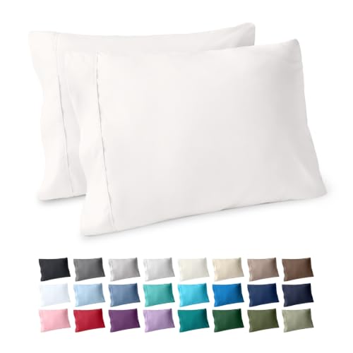 Image of Bare Home Pillowcases Open End (Standard Set of 2, Antique White)