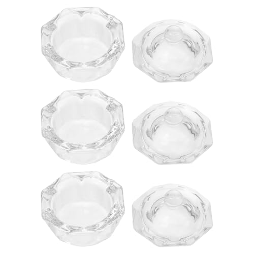 Zerodeko 3pcs Nail Art Dish Manicure Powder Bowl miniatura 1
