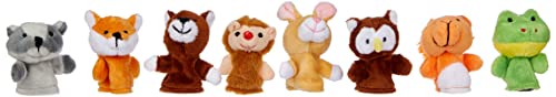 goki 50962 - Fingerpuppen-Set Waldtiere 8er Set aus Stoff