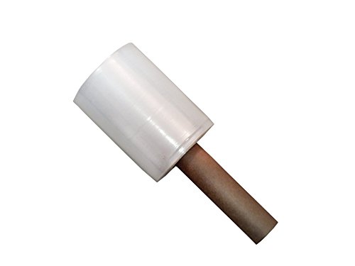 Industrial Grade Stretch Film Hand Roll Stretch Wrap • 5" X 1000 Feet Strong 80 Gauge • With Extended Handle • Clear • Helps Keep Shipments Safe And Secure • Clean Removal #TOP3