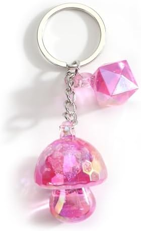 Mushroom Keychain Cute Purple Mushroom Keychaem Magical Forest Charm Accessory for Women Nature Lovers Gift Idea image 5