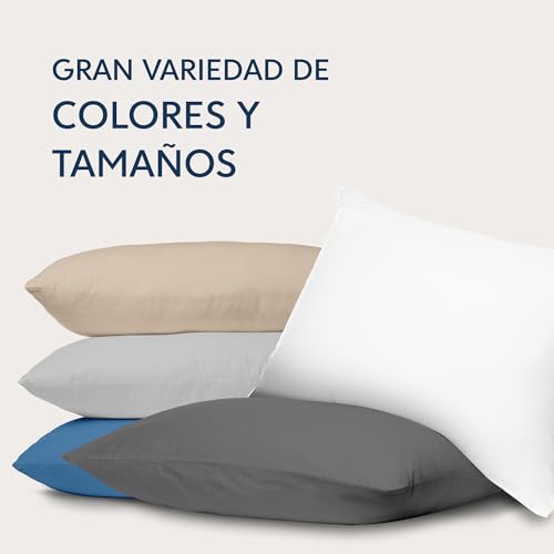 Miniatura 5 de Dreamzie Funda Almohada 40x80 (Juego de 4) - Blanco - para Las Almohadas 40 x 80 cm - 100% Algodón Jersey - Funda de Almohada Algodón - Funda Cojín para Cama - Protector de Almohada