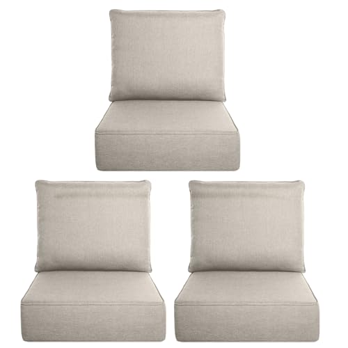 Image of Luxury Outdoor Seat Cushion Set-22 x 24 x 6 Inch Outdoor Chair Cushions with Water Resistant & Removable Cover Outdoor Cushions for Patio Furniture Chair Sofa Couch