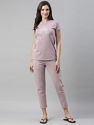 Image of Enamor Short Sleeve Crew Neck Regular Length Basic Crew T-Shirt - Slim Fit, Soft and Breathable Stretch Cotton - E147