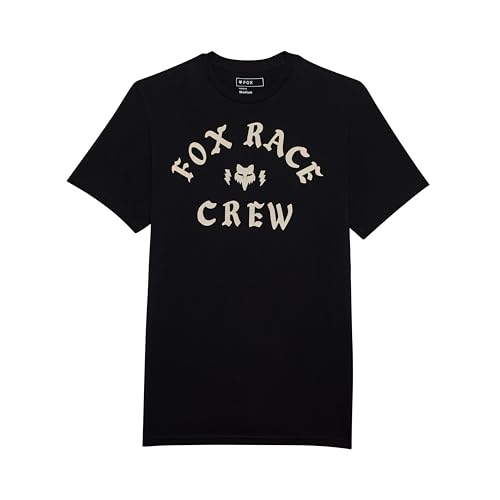 T-shirt Fox Race Crew noir unisexe taille XXL pour adulte au style sportswear