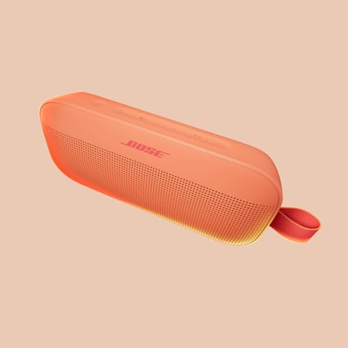 Image of Bose SoundLink Flex Bluetooth Speaker (2nd Gen) - Portable Outdoor Speaker with Hi-Fi Audio, Waterproof and Dustproof, USB-C, Up to 12 Hours Battery Life, Sunset Peach - Limited Edition Color