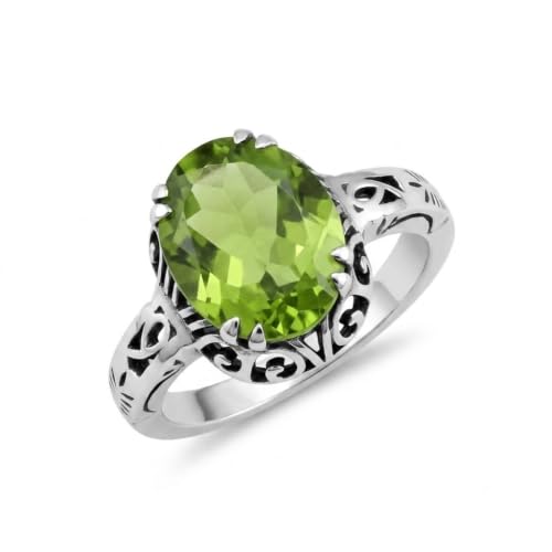 Natural 1.5ct Peridot 925 Solid Sterling...