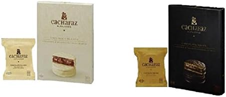 Alfajores Cachafaz: 1 Caja de Chocolate blanco x 6 un. Y 1 caja de Chocolate negro x 6 un.
