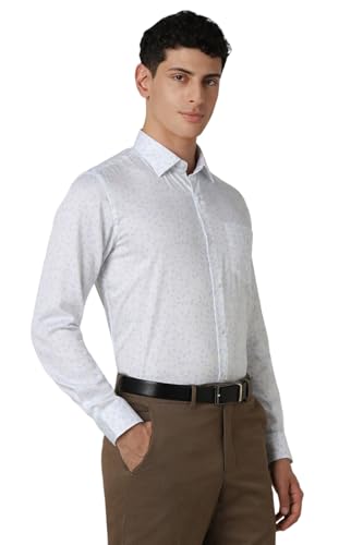 Image of Van Heusen Formal Printed Shirt for Men| Premium Cotton| Full Sleeves| Slim Fit |Breathable Fabric