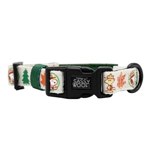 Sassy Woof Dog Collar Snoopy Beagle Scouts - L, Adjustable, Durable, Comfortable and Stylish Pet Accessories for Small Dogs