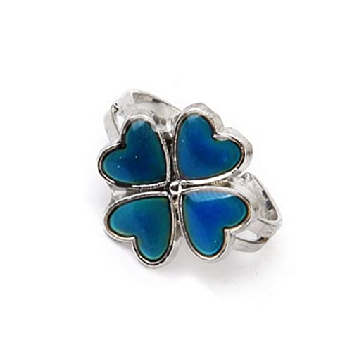 lmoikesz Mood Rings Température de couleur variable Emotion Feeling Finger Accessoires, fleur chanceuse Cover