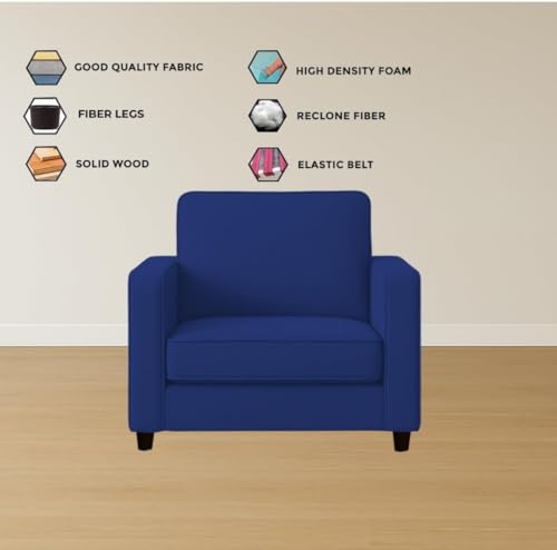 Image of The MM Furniture store Premium Fabric Sofa - Sapphire (1 Seater)