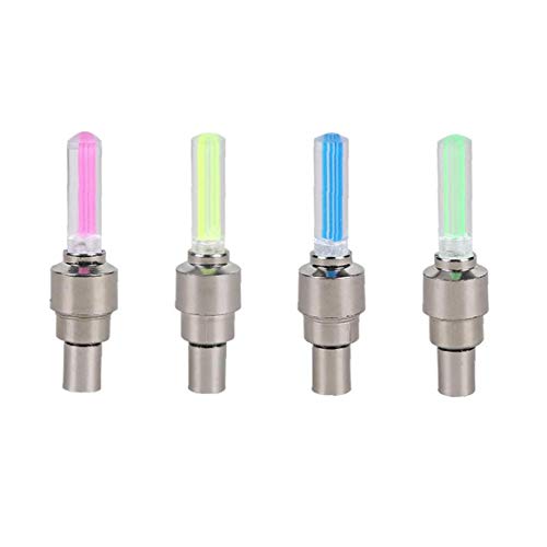 2 Luz De Válvulas Piezas De Bicicletas Flash Led Válvula del Neumático De Rueda del Casquillo De La Luz De La Bici del Coche De Bicicletas Motorbicycle Luz De La Rueda De Neumáticos Color Al Azar Cover