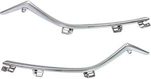 Evan-Fischer Grille Trim Molding compatible with 2014-2016 Mazda 6 Right and Left Side Set of 2 Plastic Chrome