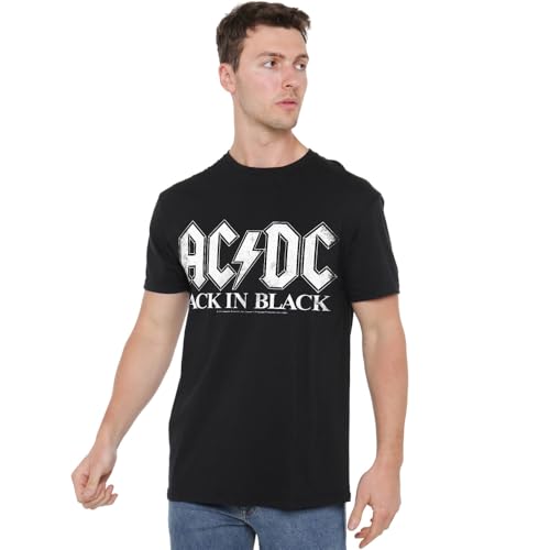 T-shirt AC/DC de qualité supérieure avec col rond et finitions soignées