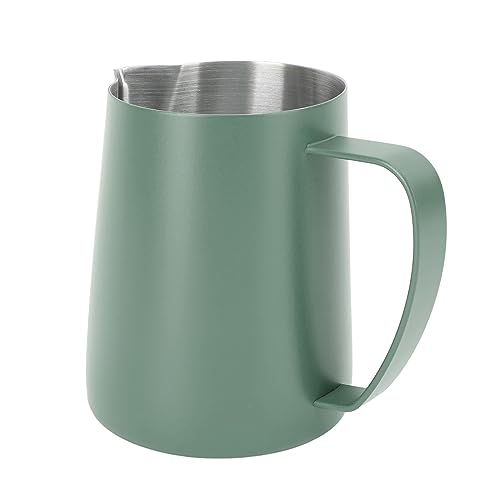 Pichet à mousse de café en acier inoxydable 304 vert foncé premium - 5