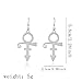 ANXIN STORE Punk stylish personalized cartoon music note earrings gothic jewelry music symbols prince rock band symbol earrings (Sliver)