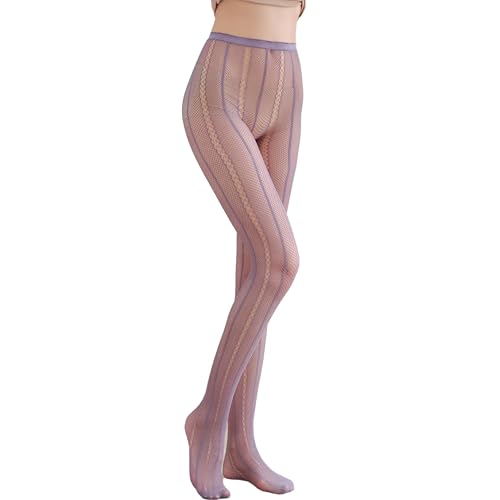 Image of Sahabowi Fishnet Pantyhose For Women Sheer High Waist Tights Control Top Mesh Stockings, Pantyhose12