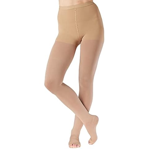 ABSOLUTE SUPPORT Compression Pantyhose for Women Circulation 20-30mmHg - Opaque High Waist Graduated Support Stockings for Swelling, Post Surgery Recovery, Blood Clots - Beige, Medium - A214BE2 Cover