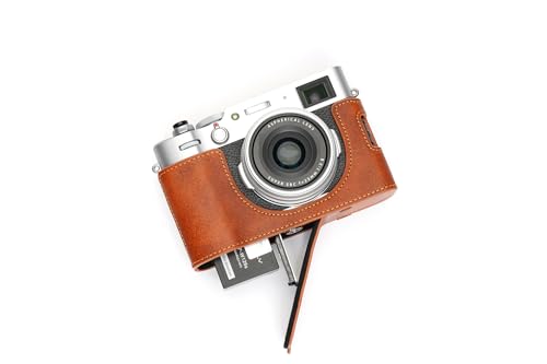 Étui cuir FUJIFILM X100V fait main rufous prolongez l'histoire de votre boîtier