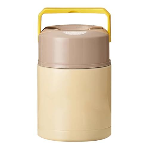 Genérico Contenedor Térmico para Alimentos, Envases de Acero Inoxidable con Tapa, Bote Doble Pared Al Vacío Para Conservación, Para Campamentos, Colegio Y Trabajo