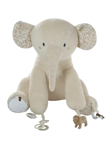VERTBAUDET Grande Peluche éléphant d'activités Babylon Beige TU