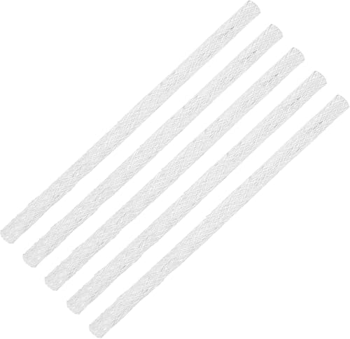 ZHUOMINGJIA 50 Pcs Replacement Lantern Wicks for Tiki Torches,Fiberglass Torch Replacement Wicks,for Outside Garden Torches (White,50 Pcs)