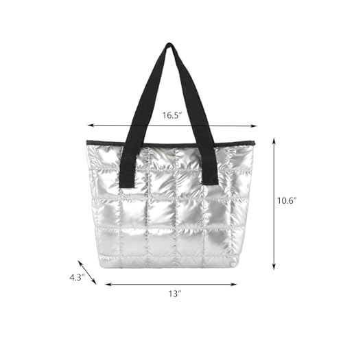 Bolsa Tote Acolchada SMAROICE Negra con Cierre miniatura 4