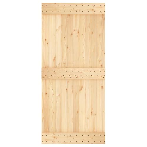 Miniatura 9 de Vidaxl Puerta Narvik Natural 95 X 210 Cm Madera De Pino Sólido, Puerta Rectangular Moderna, Interior De Pino, Ahorra Espacio, Separador Contemporáneo De Habitaciones, Diseño Funcional
