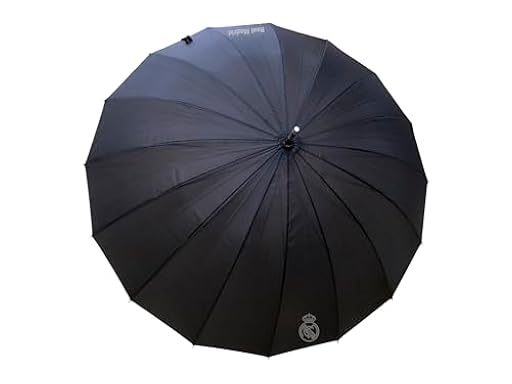 CyP Brands-Real Madrid, Paraguas, Adulto, Umbrella, 16 varillas, Color Negro, Producto Oficial | Ya disponible en tu tienda friki favorita! En mundofriki.es!