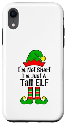 �N���X�}�X �p�W���} �G���t I'm Not Short I'm Just A Tall Elf �X�}�z�P�[�X iPhone XR �p