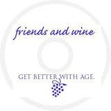 Tuits Wine Glass Name Tags - Friends & Wine- 100 Tags