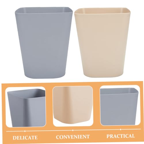 OSALADI 2 piezas caneca de basura rectangular 1 ml plástico miniatura 2