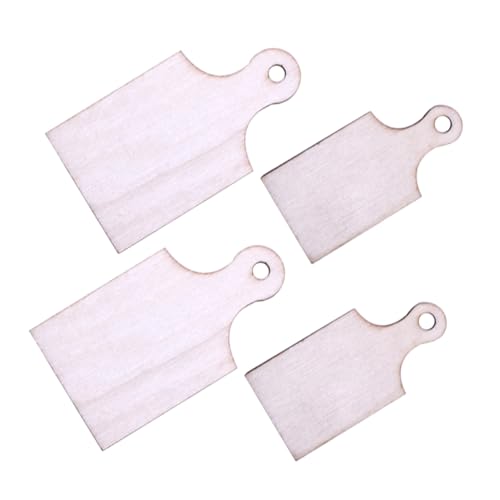 JOINPAYA Mini Charcuterie Boards Handle Wooden Craft Cutting Boards for Dollhouse and Diy Projects